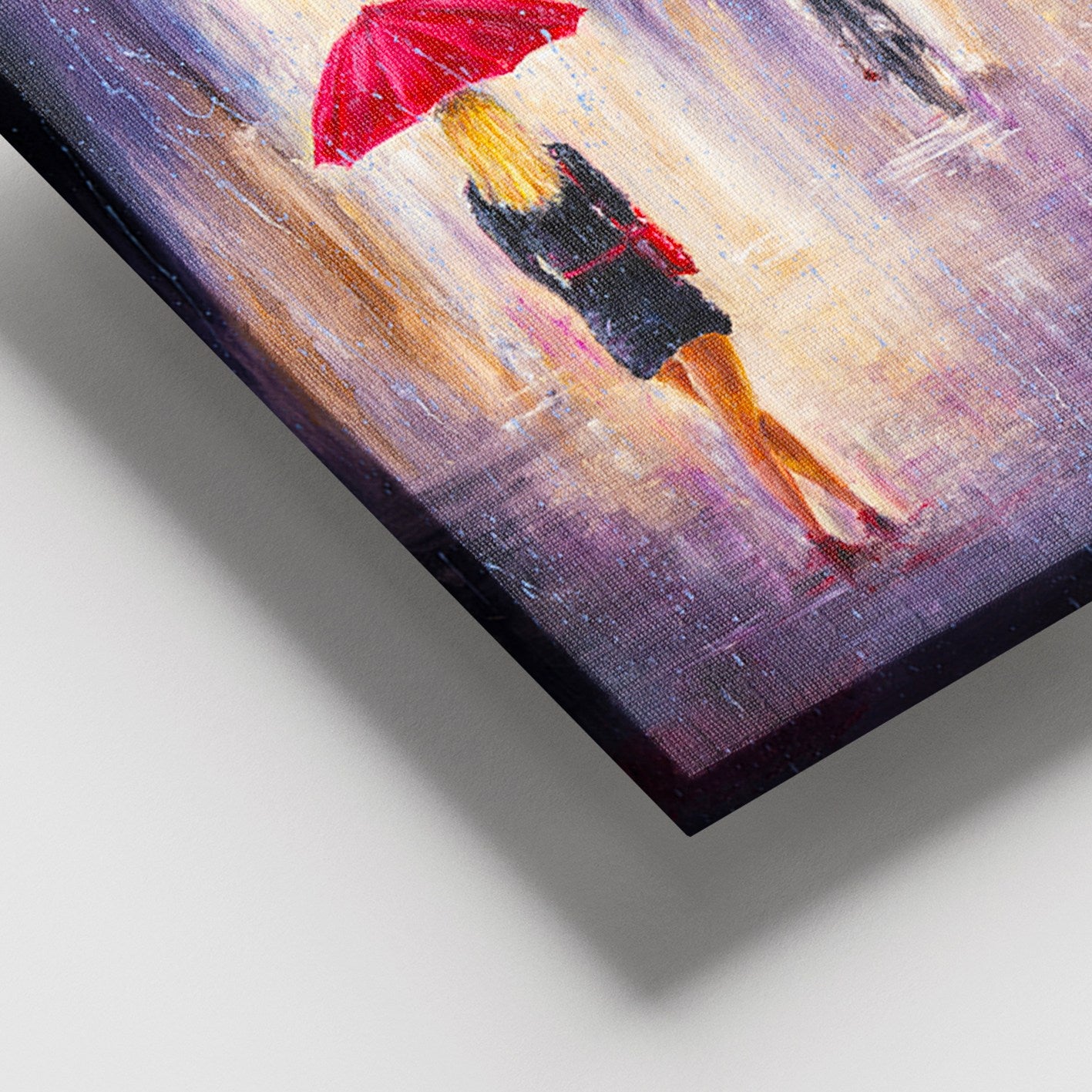 Quadro em Tela Decorativo Multicolor 100x140 cm com Moldura de Madeira (Espessura 3–4 cm)