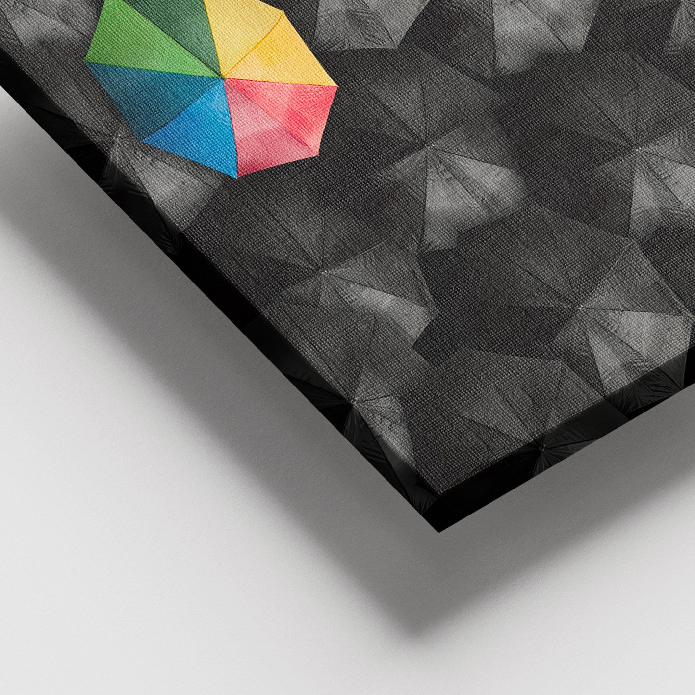 Quadro Decorativo em Tela (Canvas 100%) Multicolor com Moldura de Madeira 100x140 cm