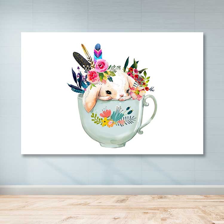 Quadro Decorativo em Tela 100% Canvas Multicolor 100x140 cm com Moldura de Madeira (3–4 cm)