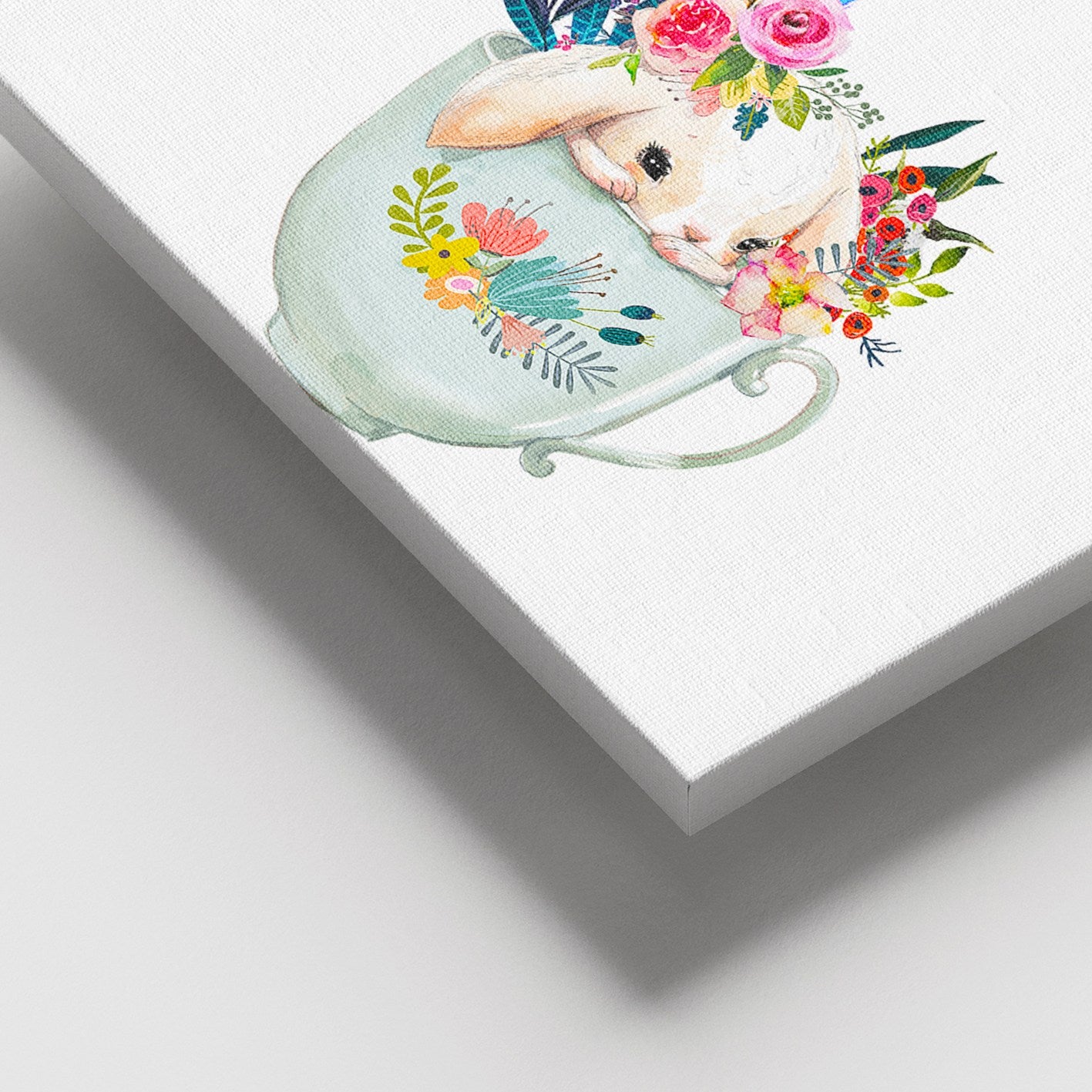 Quadro Decorativo em Tela 100% Canvas Multicolor 100x140 cm com Moldura de Madeira (3–4 cm)