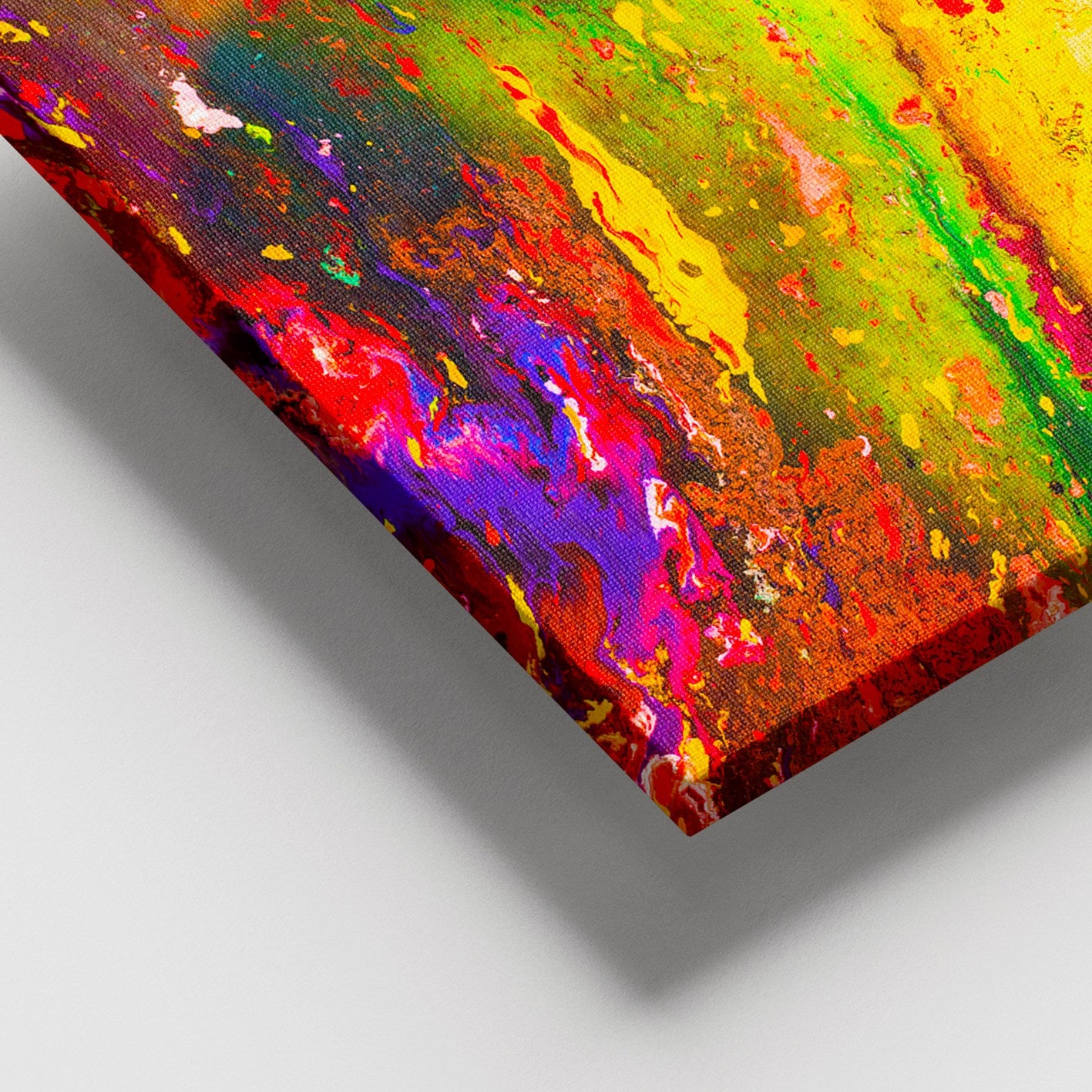 Quadro em Tela Decorativo Multicolor 100x140 cm, Canvas 100% e Moldura de Madeira (3–4 cm)