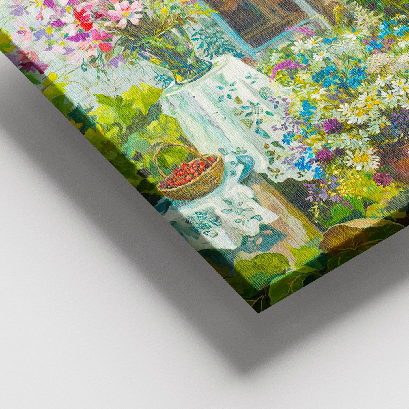 Quadro Decorativo em Tela (Canvas) 100x140 cm com Moldura de Madeira 3–4 cm – Multicolor