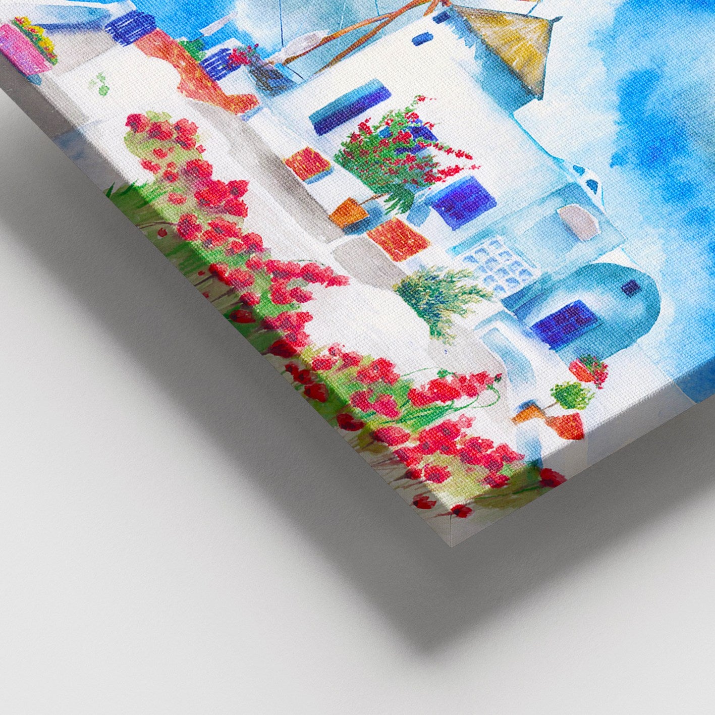 Quadro em Tela Decorativa Multicolor 100x140 cm com Moldura de Madeira (3–4 cm) – 100% Tela – DEV02191100140