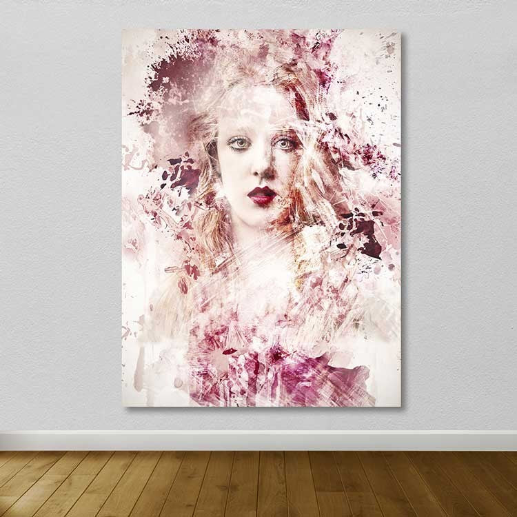 Quadro Decorativo em Tela Multicolor 100 x 140 cm – Moldura em Madeira (3–4 cm)