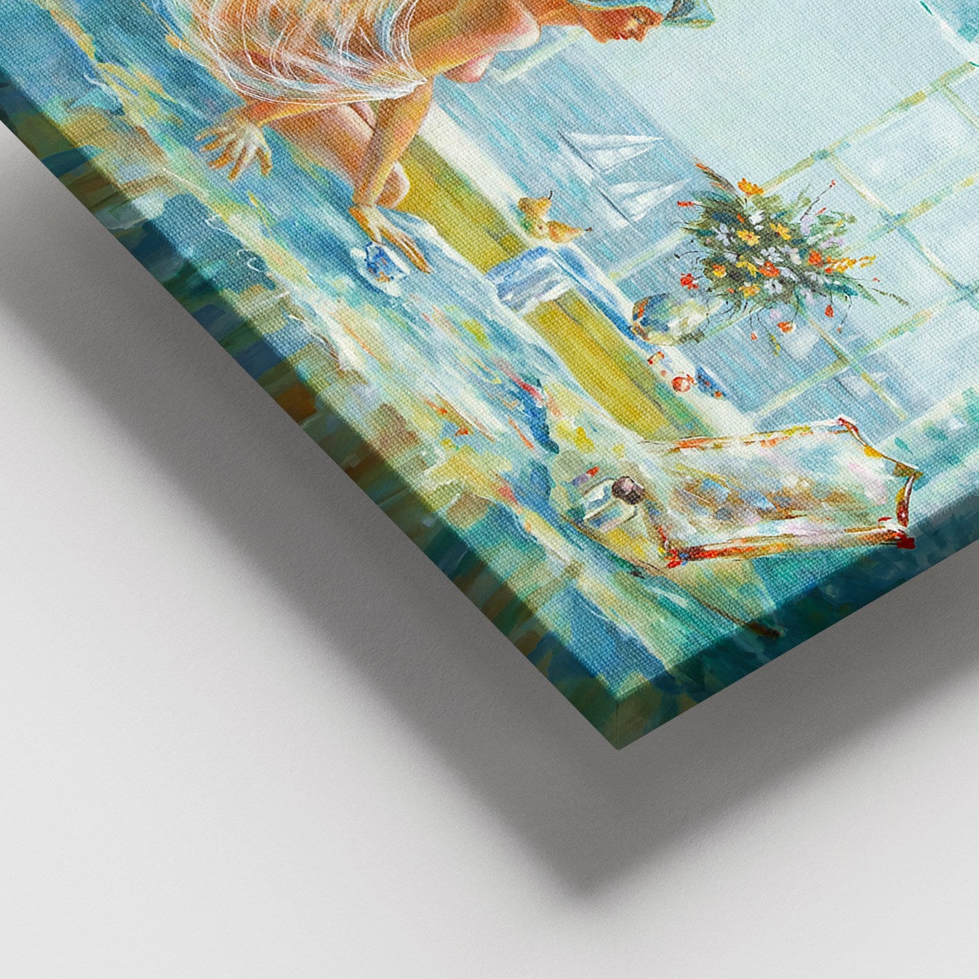 Tela Decorativa em Canvas 100% com Moldura de Madeira (3-4 cm) – Multicolor, 100 x 140 cm