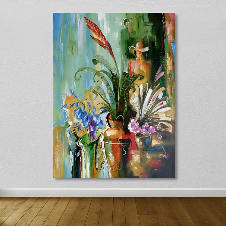 Quadro em Tela Decorativo Multicolor 100x140 cm – Canvas 100% com Moldura de Madeira 3–4 cm