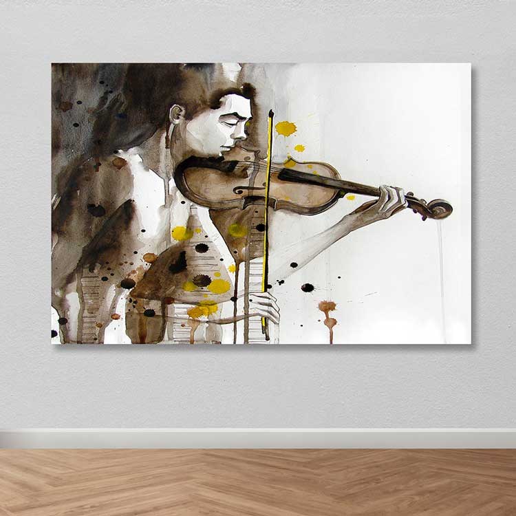 Tela Decorativa em Canvas Multicolor 100x140 cm com Moldura de Madeira (3–4 cm)