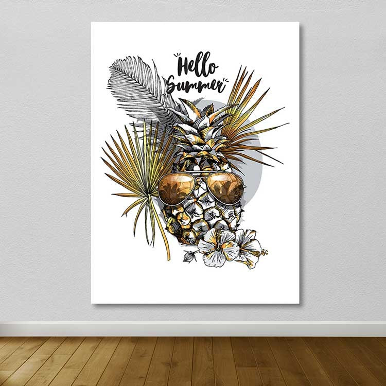 Tela Decorativa Multicolor 100 x 140 cm com Moldura de Madeira (3–4 cm) – 100% Canvas