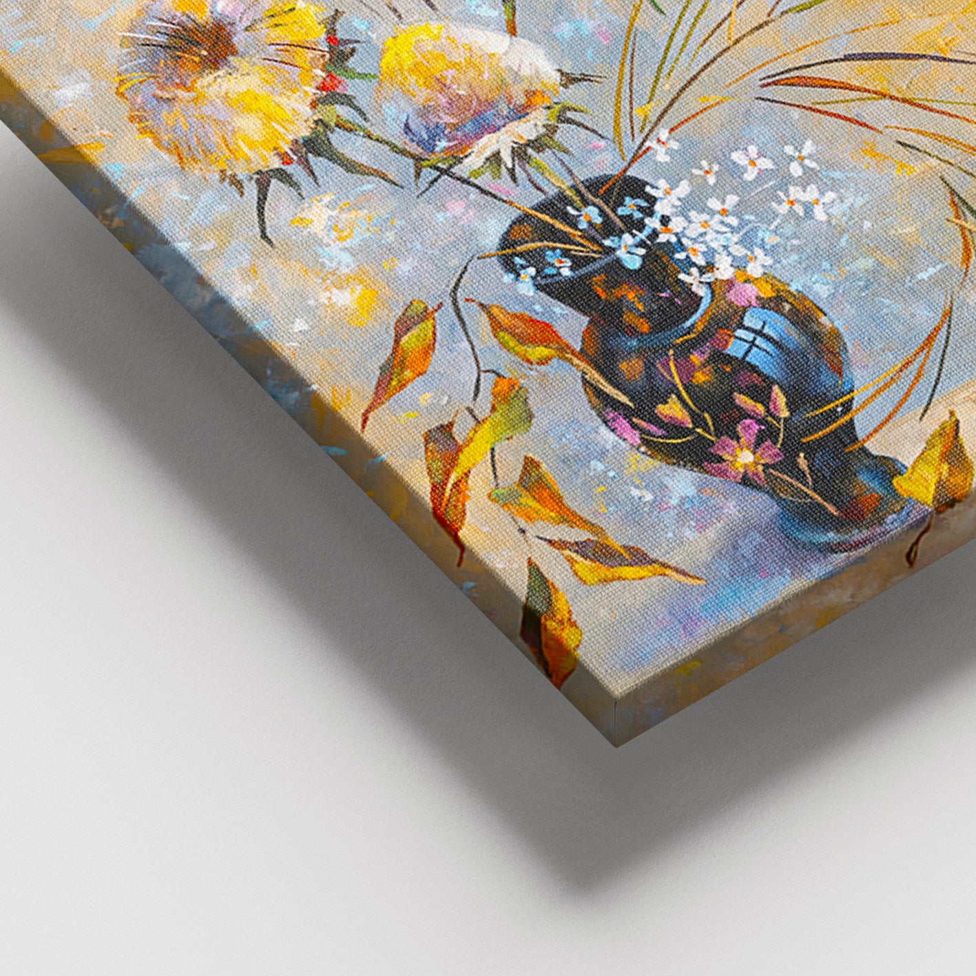 Quadro Decorativo em Canvas Multicolor 100x140 cm com Moldura 100% Madeira (3–4 cm)