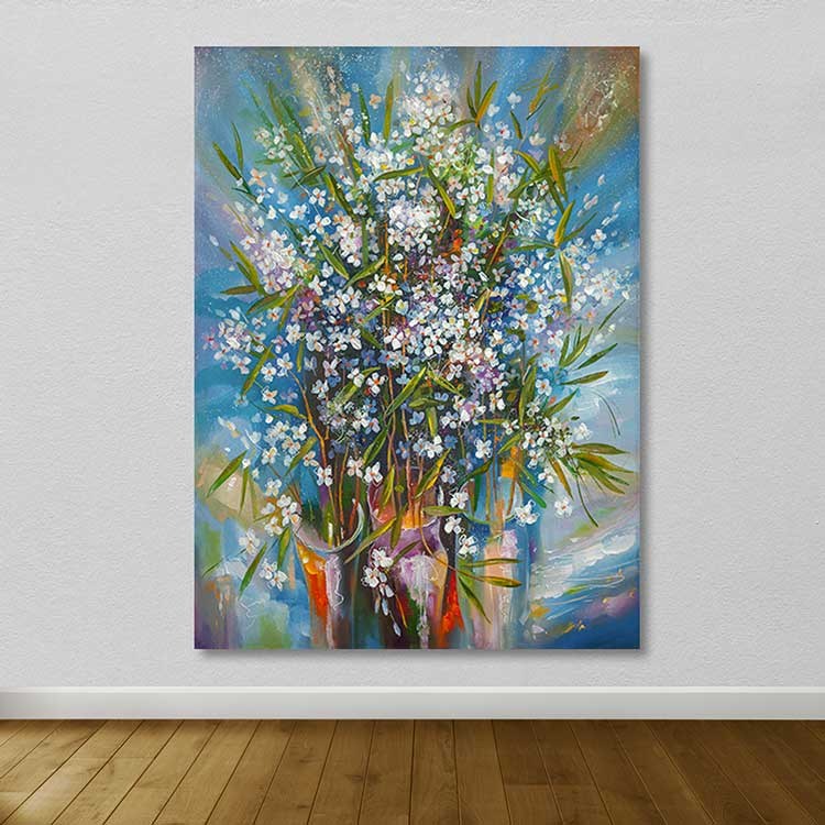 Quadro em Tela Decorativa Multicolor 100% Tela com Moldura de Madeira (3–4 cm) – 100 x 140 cm DEV02205100140