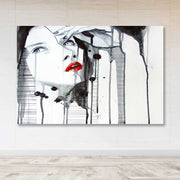 Quadro em Tela Decorativo Multicolor 100x140 cm com Moldura de Madeira (3–4 cm)