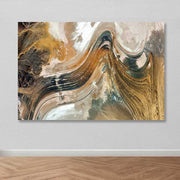 Quadro em Tela Multicolor 100x140 cm com Moldura de Madeira (Canvas 100%, Espessura 3–4 cm)