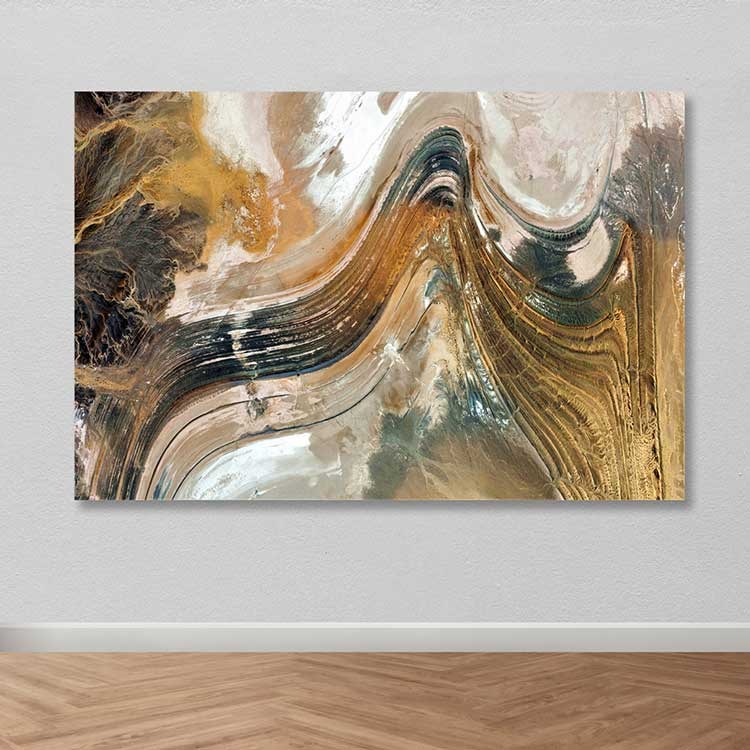 Quadro em Tela Multicolor 100x140 cm com Moldura de Madeira (Canvas 100%, Espessura 3–4 cm)