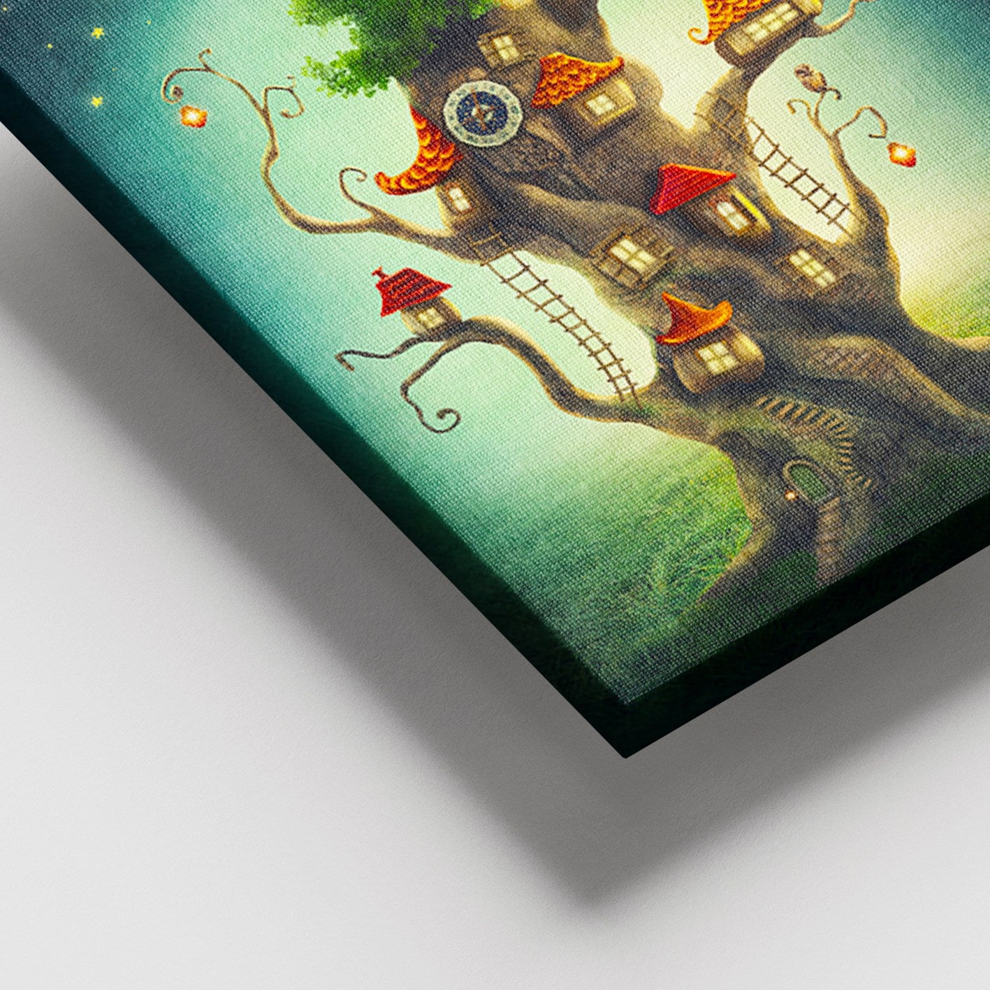 Tela Decorativa em Canvas Multicolor 100x140 cm com Moldura de Madeira (3–4 cm)