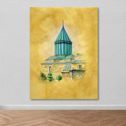 Quadro Decorativo em Tela Multicolor 100x140 cm, 100% Tela, Moldura de Madeira 3-4 cm