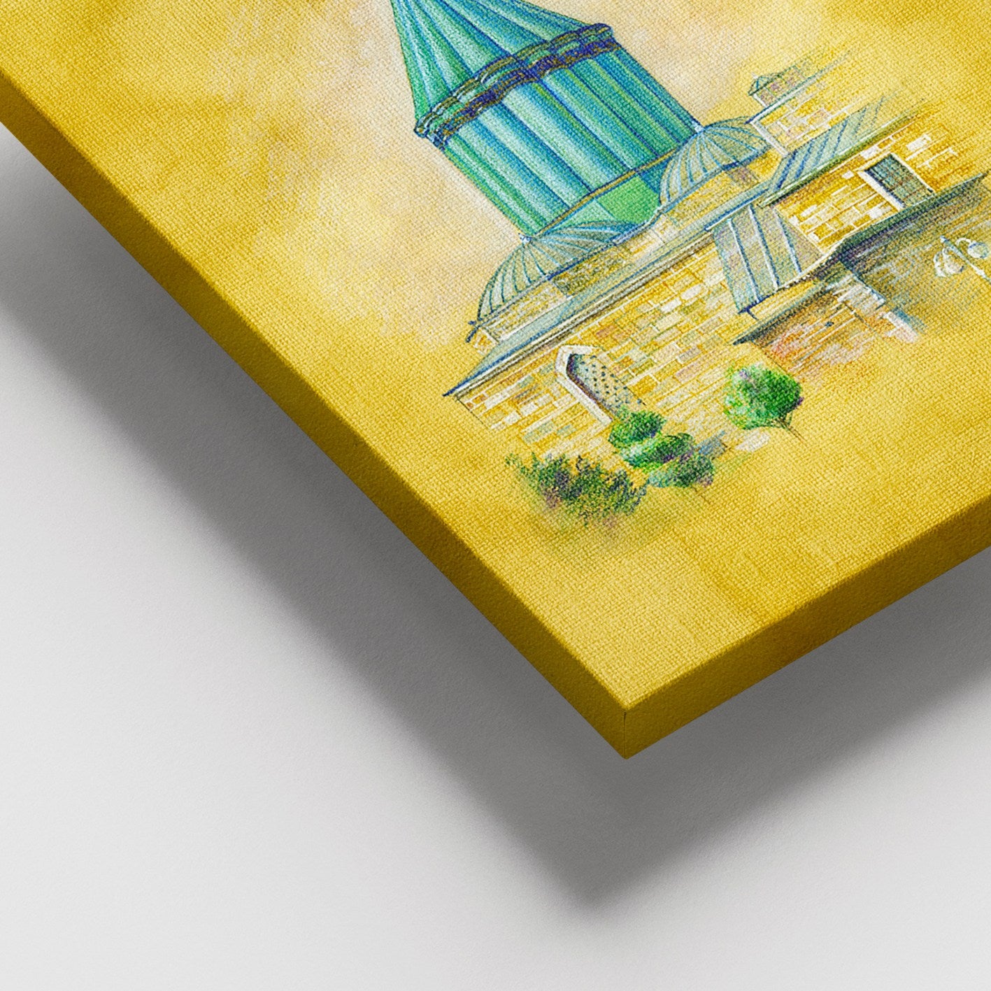 Quadro Decorativo em Tela Multicolor 100x140 cm, 100% Tela, Moldura de Madeira 3-4 cm