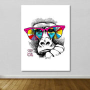 Quadro em Tela Canvas Multicolor 100x140 cm com Moldura de Madeira (3–4 cm) – 100% Canvas