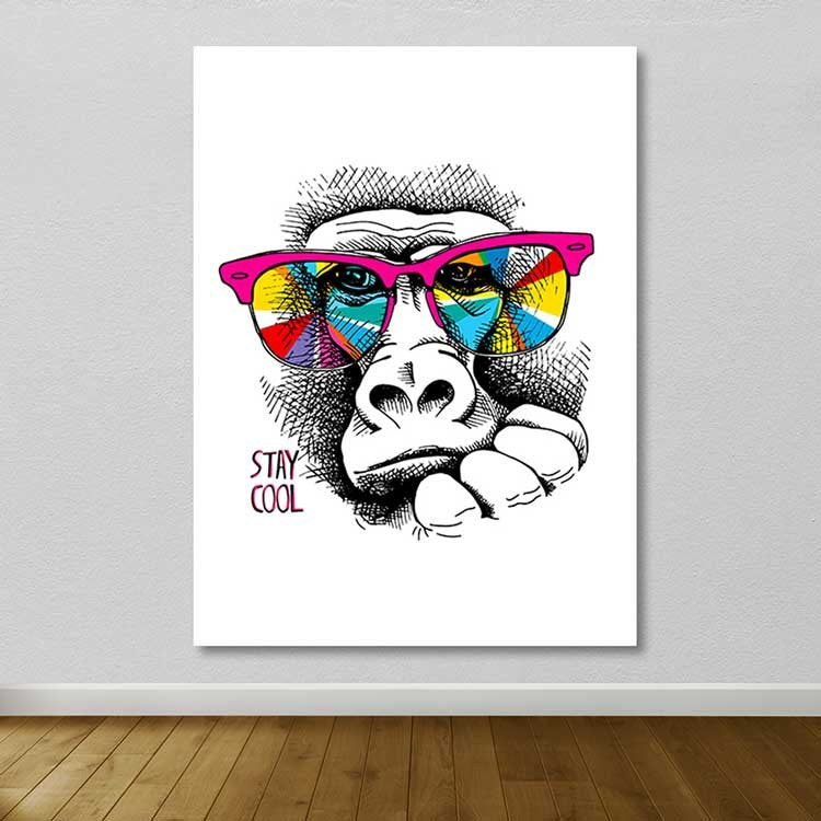 Quadro em Tela Canvas Multicolor 100x140 cm com Moldura de Madeira (3–4 cm) – 100% Canvas