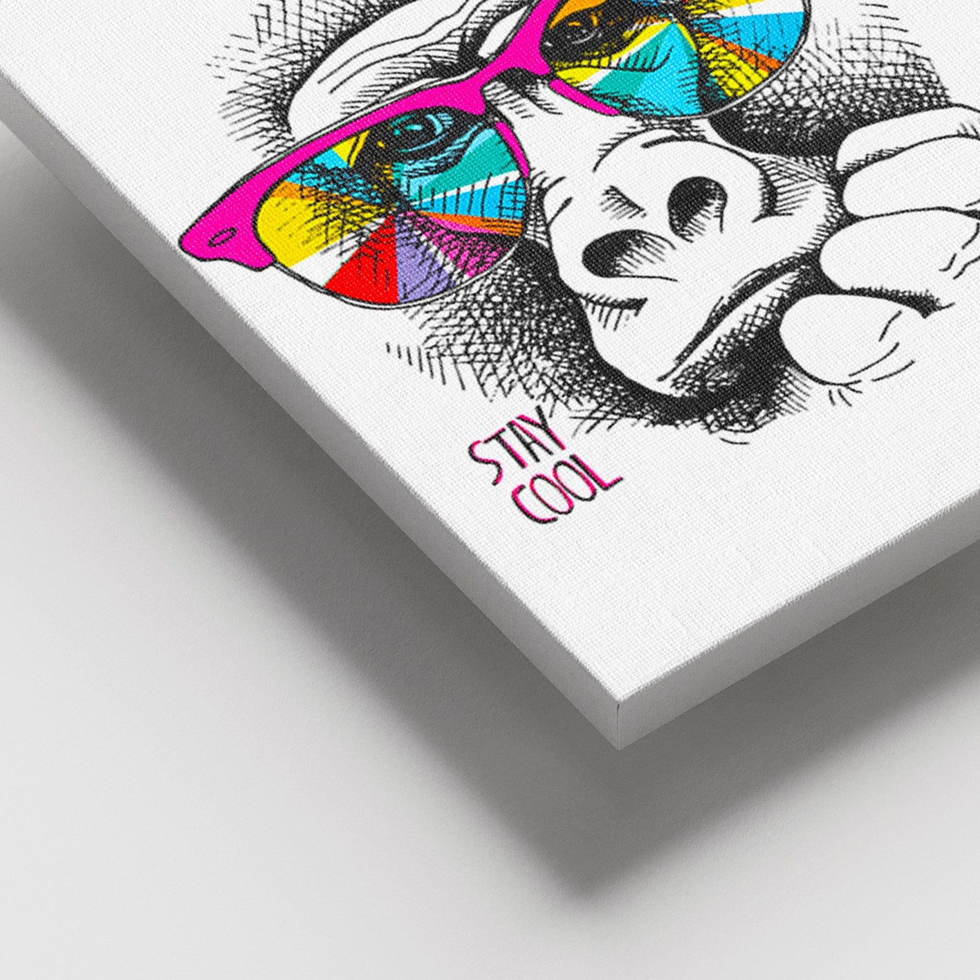 Quadro em Tela Canvas Multicolor 100x140 cm com Moldura de Madeira (3–4 cm) – 100% Canvas