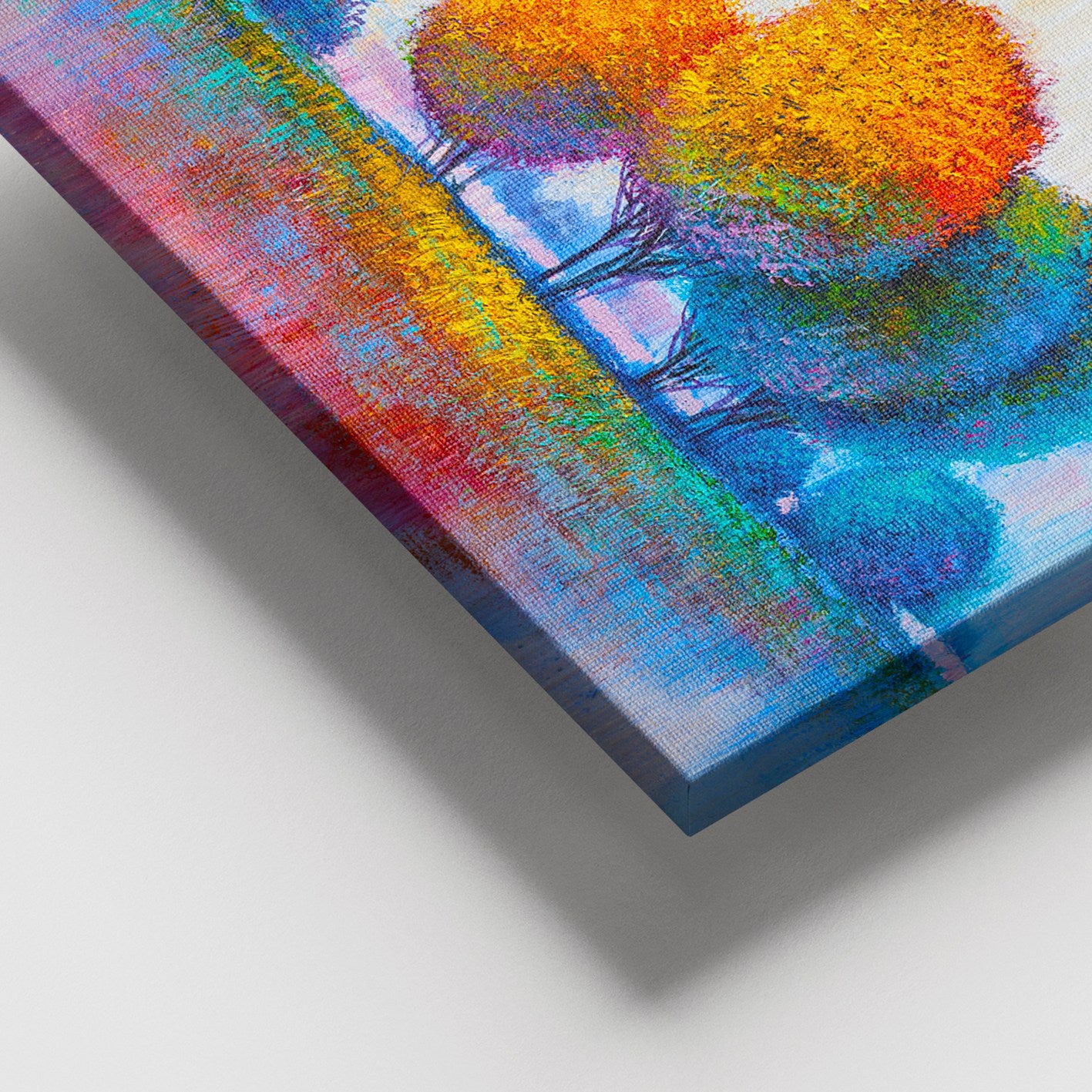 Quadro em Tela Decorativo Multicolor 100x140 cm com Moldura de Madeira (100% Canvas, 3–4 cm)