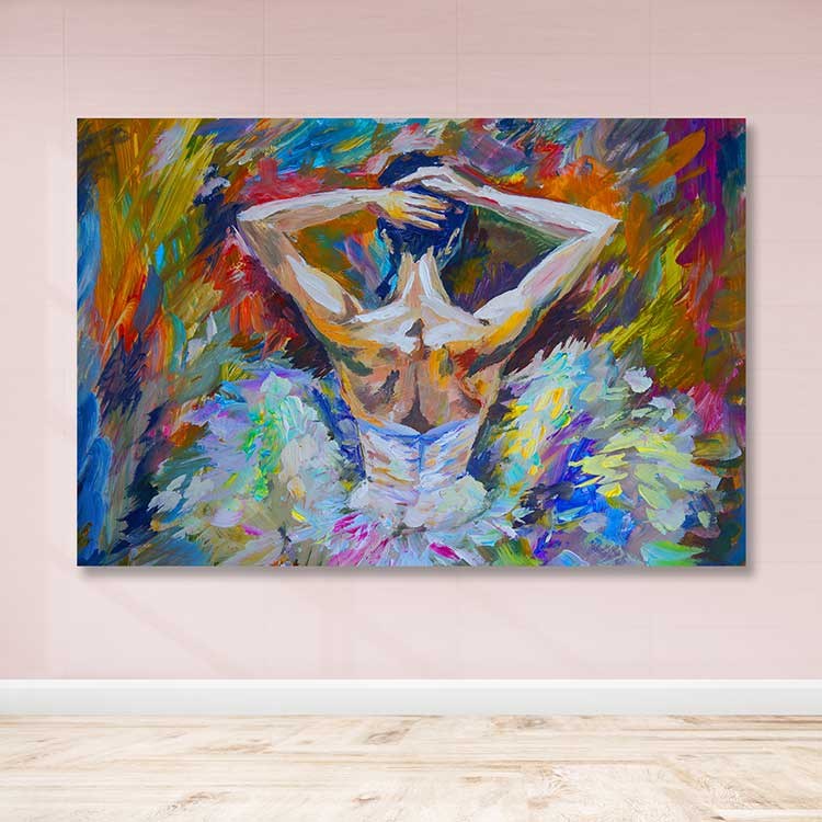 Tela Decorativa Multicolor em Canvas 100% com Moldura de Madeira (3–4 cm) – 100 x 140 cm