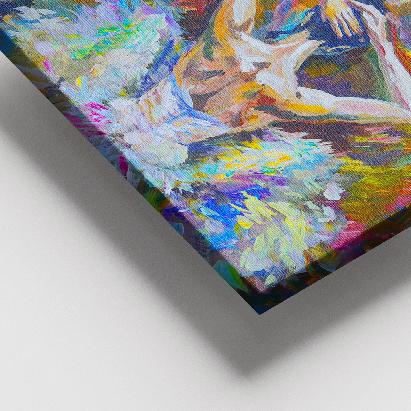 Tela Decorativa Multicolor em Canvas 100% com Moldura de Madeira (3–4 cm) – 100 x 140 cm