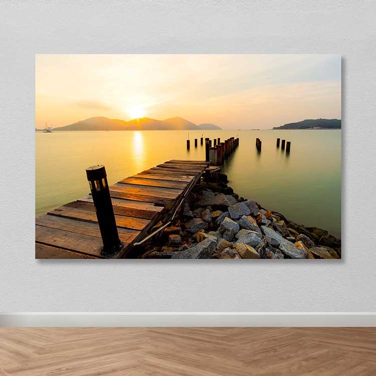 Tela Decorativa em Canvas 100% Multicolor 100 x 140 cm com Moldura de Madeira (3–4 cm)