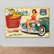 Tela Decorativa Multicolor em 100% Canvas com Moldura de Madeira 3–4 cm, 100x140 cm