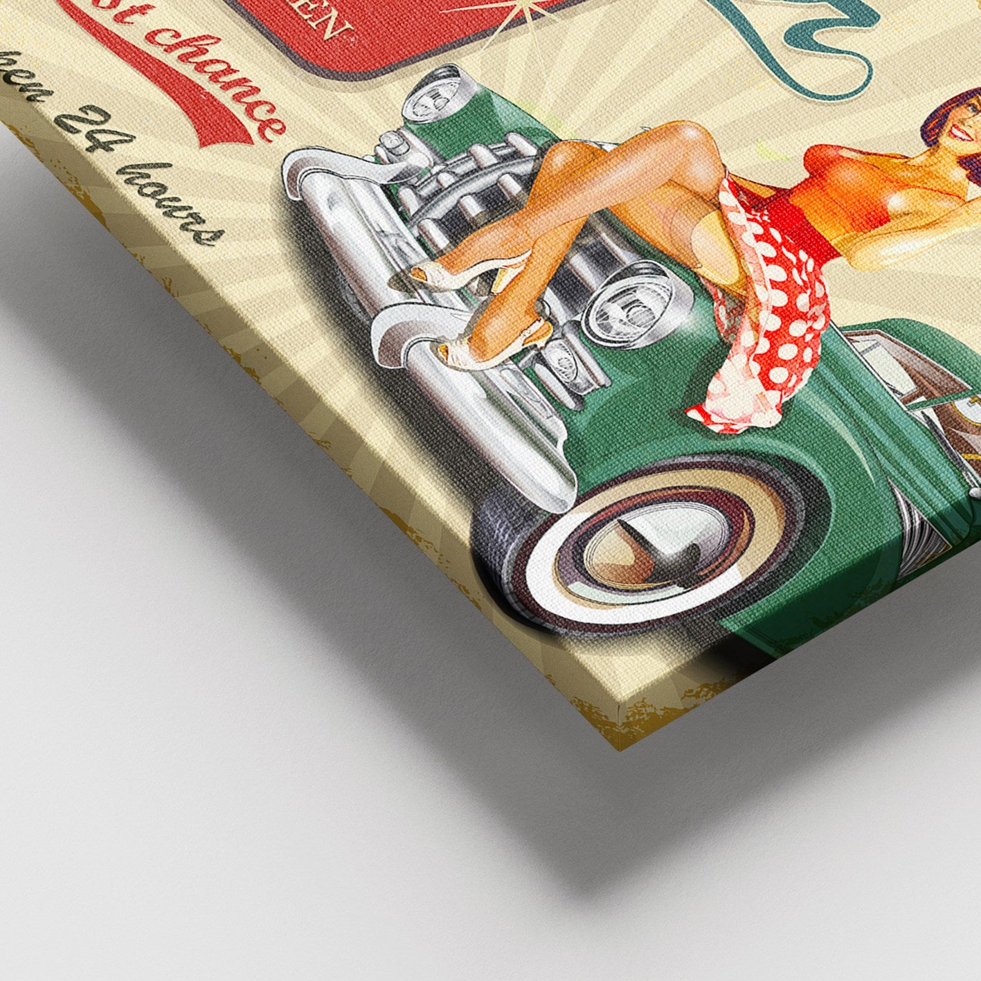 Tela Decorativa Multicolor em 100% Canvas com Moldura de Madeira 3–4 cm, 100x140 cm