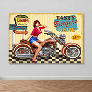 Quadro Decorativo em Tela Multicolor com Moldura de Madeira 100x140 cm