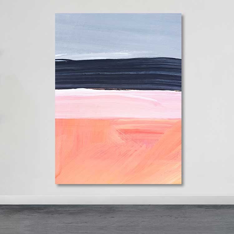 Tela Decorativa Multicolorida em 100% Canvas, com Moldura de Madeira (3–4 cm), 100 x 140 cm