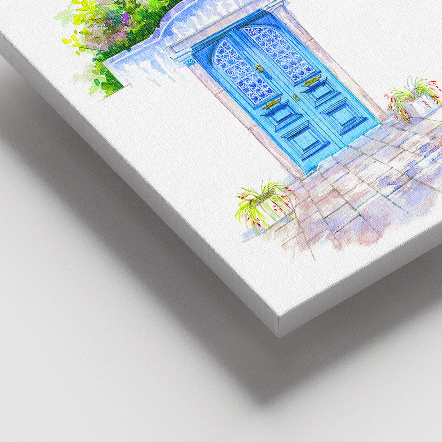 Quadro Decorativo em Tela Multicolor 100x140 cm com Moldura de Madeira (3–4 cm)