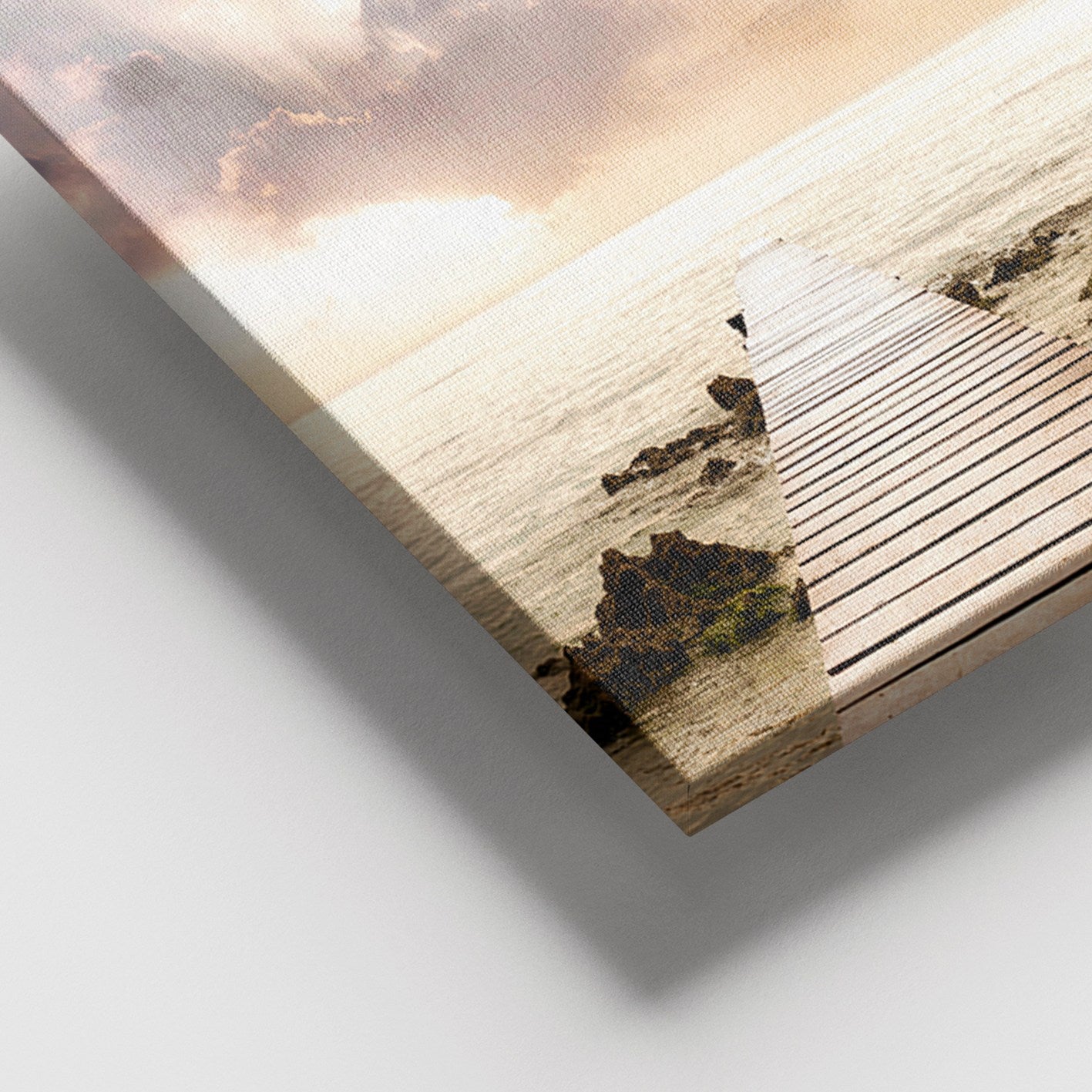 Quadro em Tela Decorativo Multicolor 100x140 cm com Moldura de Madeira (100% Canvas)