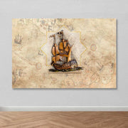 Quadro em Tela Decorativo Multicolor 100x140 cm com Moldura de Madeira (3–4 cm) | 100% Canvas