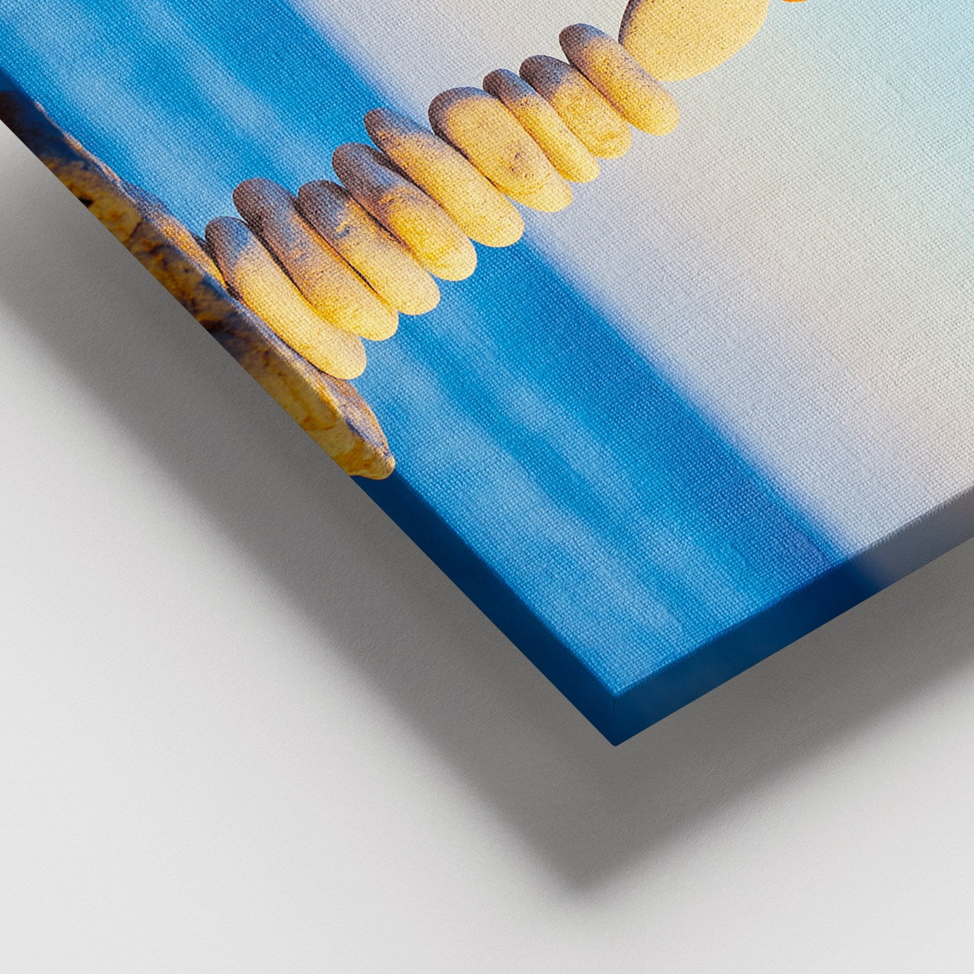 Quadro Decorativo em Tela Multicolor 100x140 cm com Moldura de Madeira (3–4 cm)