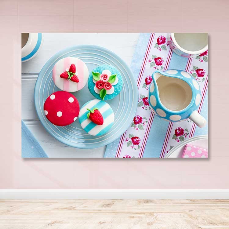 Tela Decorativa Multicolor 100x140 cm com Moldura de Madeira (3–4 cm)