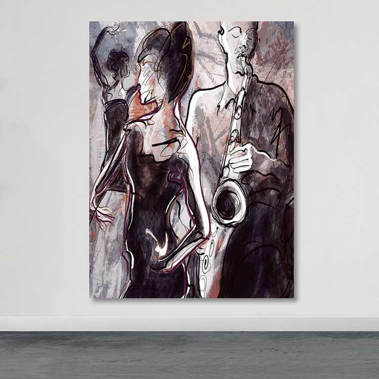 Quadro em Tela Decorativo Multicolor 100 x 140 cm com Moldura de Madeira (3–4 cm) – 100% Canvas