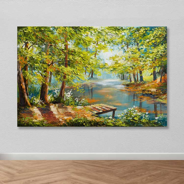 Quadro Decorativo em Tela 100% Canvas Multicolor 100x140 cm com Moldura de Madeira (3-4 cm) | DEV02269100140 - 205DNT1265