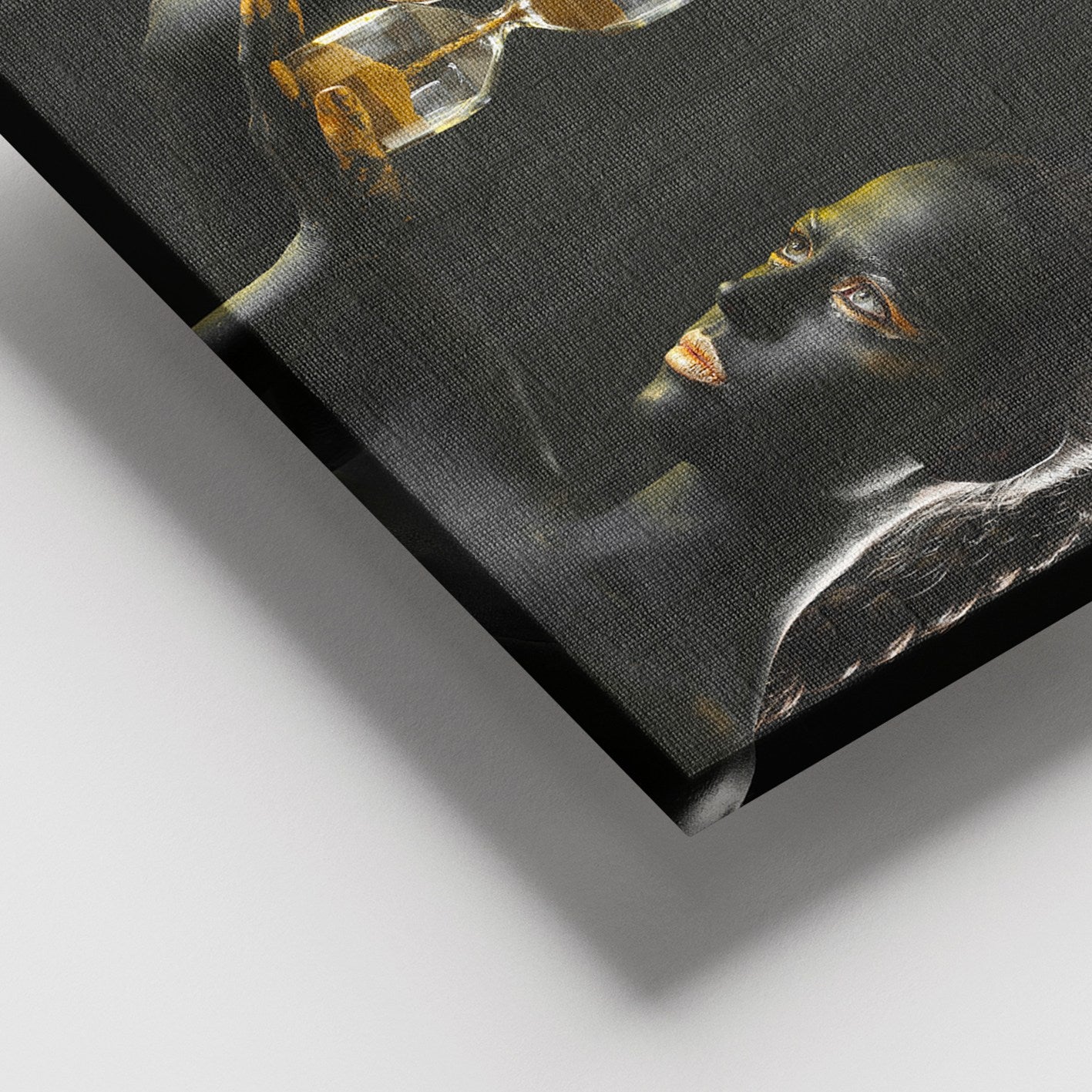 Quadro Decorativo em Tela Multicolor 100x140 cm com Moldura de Madeira (3–4 cm)