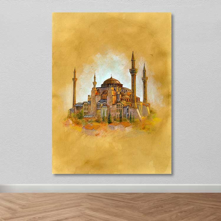 Quadro em Tela Decorativa Multicolor 100 x 140 cm com Moldura de Madeira (3–4 cm) – 100% Tela