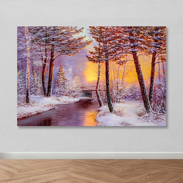 Tela Decorativa em Canvas Multicolor 100x140 cm com Moldura de Madeira (3–4 cm), 3,8 kg