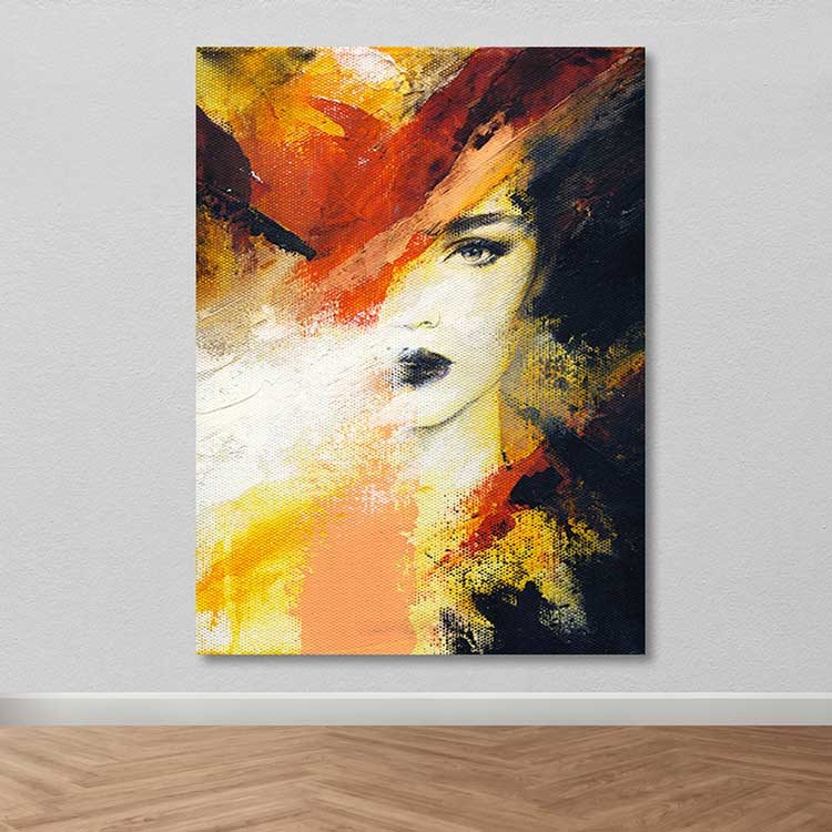 Quadro em Tela 100% Canvas com Moldura de Madeira (3–4 cm) 100x140 cm – Multicolor