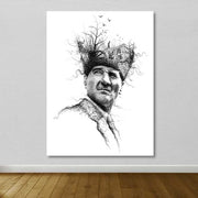 Quadro em Tela Decorativa Multicolor 100x140 cm com Moldura de Madeira (3–4 cm)