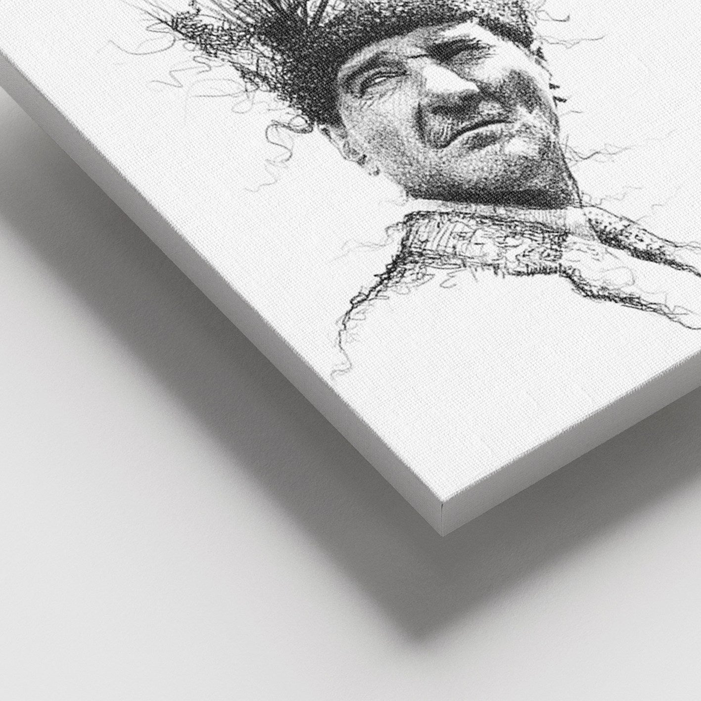 Quadro em Tela Decorativa Multicolor 100x140 cm com Moldura de Madeira (3–4 cm)