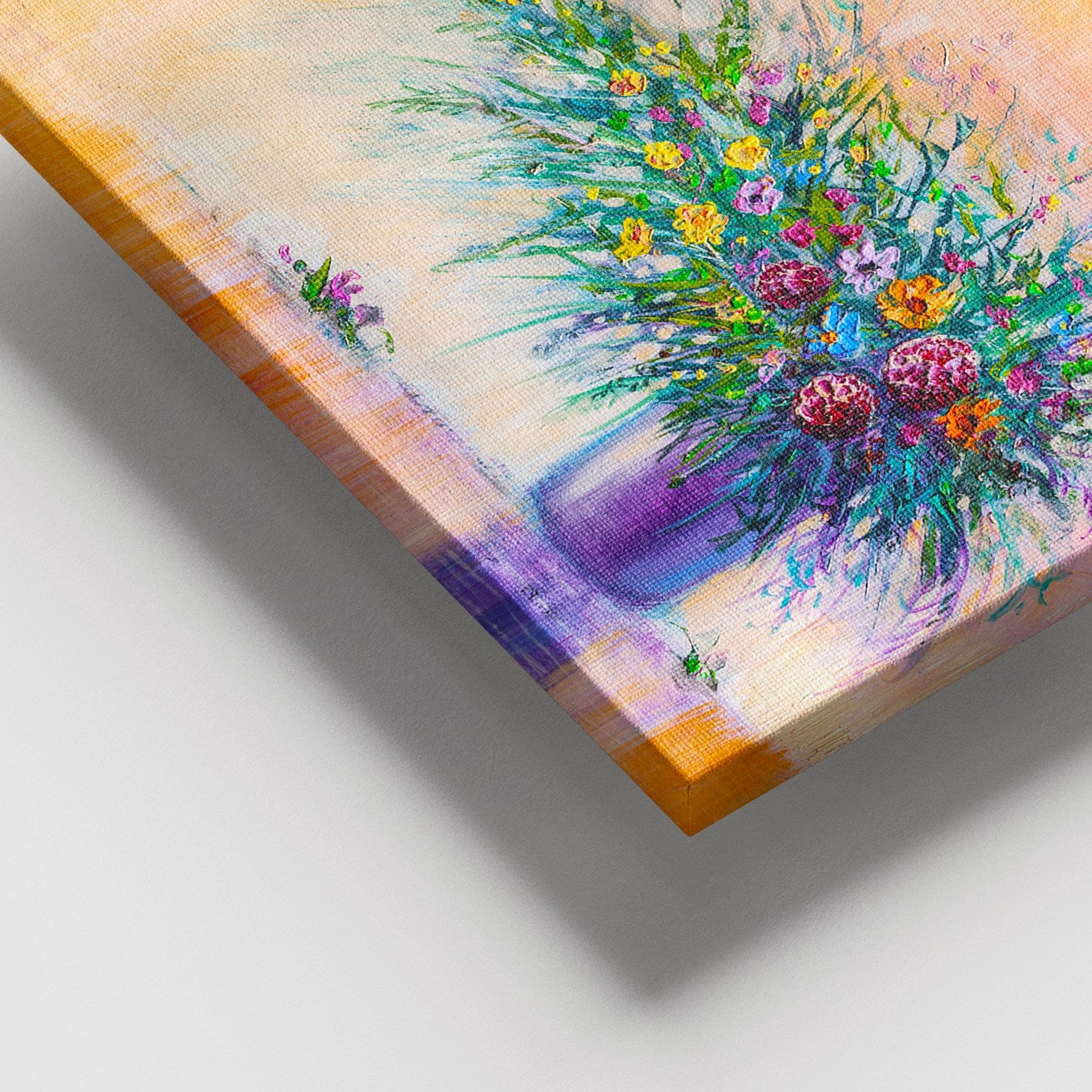 Quadro em Tela Decorativo Multicolor 100x140 cm com Moldura de Madeira (3–4 cm) – 100% Canvas