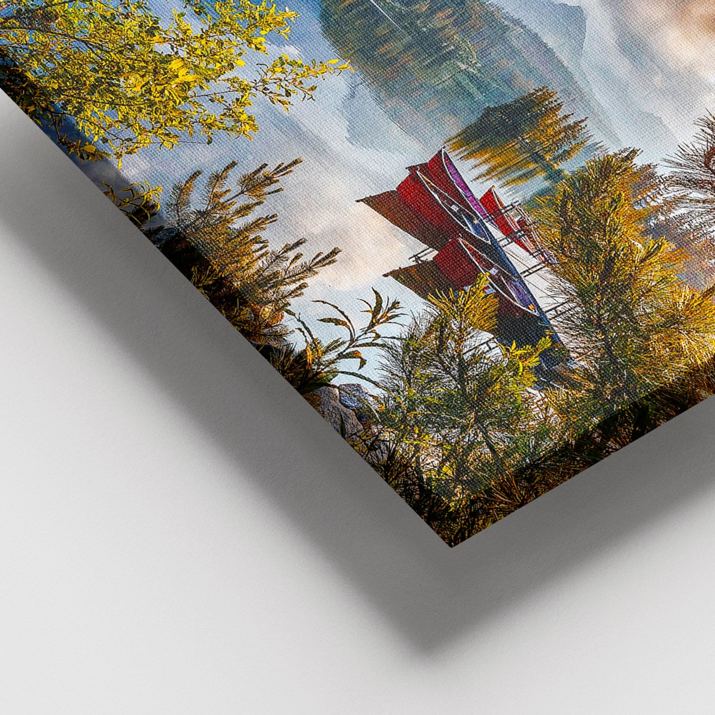 Tela Decorativa Multicolor 100x140 cm com Moldura em Madeira (3–4 cm)