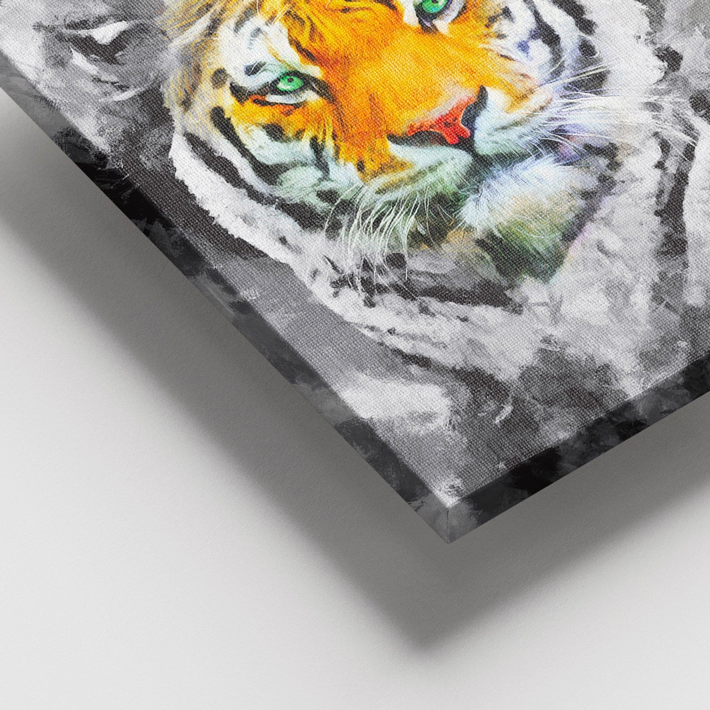 Quadro em Tela Decorativa Multicolor 100x140 cm com Moldura de Madeira (3–4 cm)