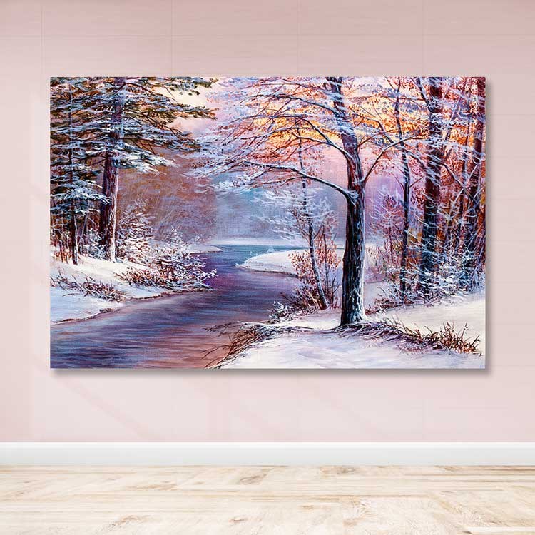 Tela Decorativa em Canvas com Moldura de Madeira (3–4 cm) – Multicolor – 100 x 140 cm