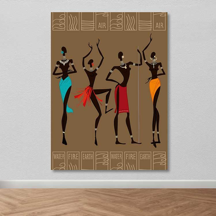 Quadro em Tela Decorativa Multicolor 100x140 cm, 100% Canvas, Moldura de Madeira 3–4 cm