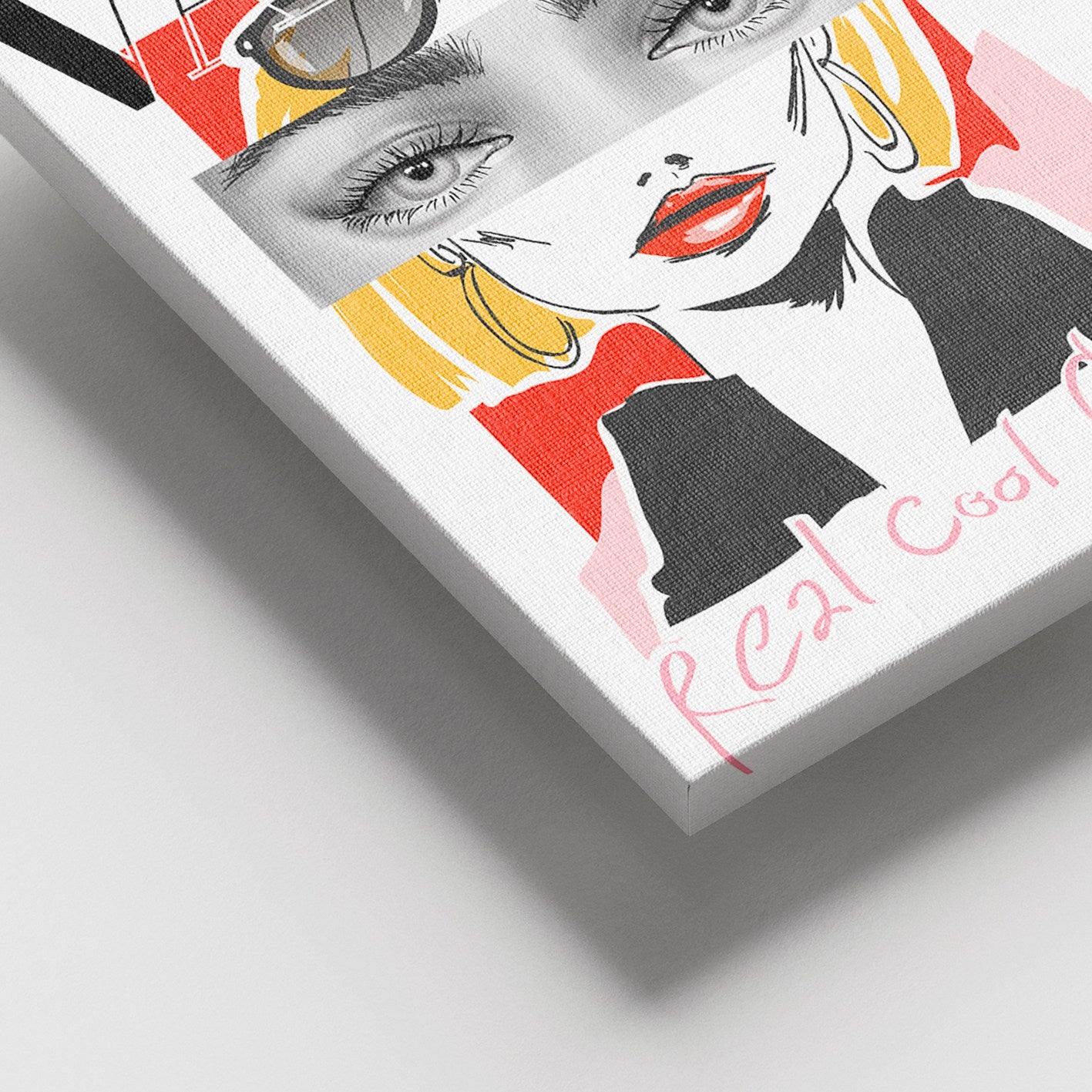 Tela Decorativa em Canvas 100% com Moldura de Madeira (3–4 cm), 100x140 cm - Multicolor - DEV02304100140